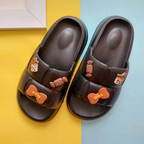 دمپایی زنانه زیتون مدل لاکچری استیکر